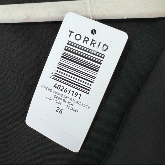 Torrid Dress Women 26 Skater Crepe Black Sleeveless Fit & Flared Studio DD - Picture 7 of 9